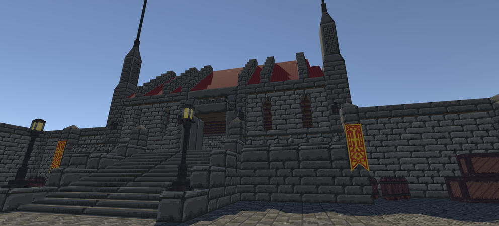 Castle Pack Example, 2025 | An example of a simple environment created with my asset pack in Unity.